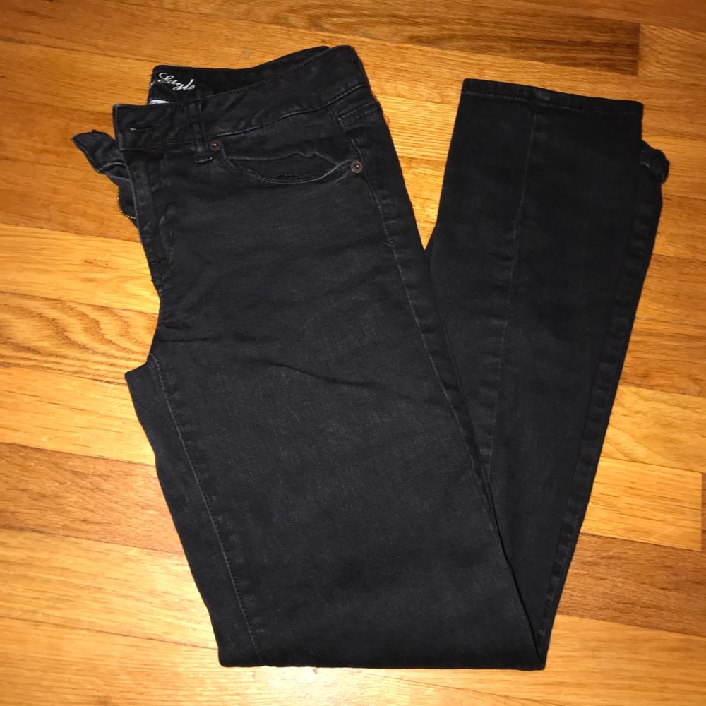 Black American eagle jeans high waisted